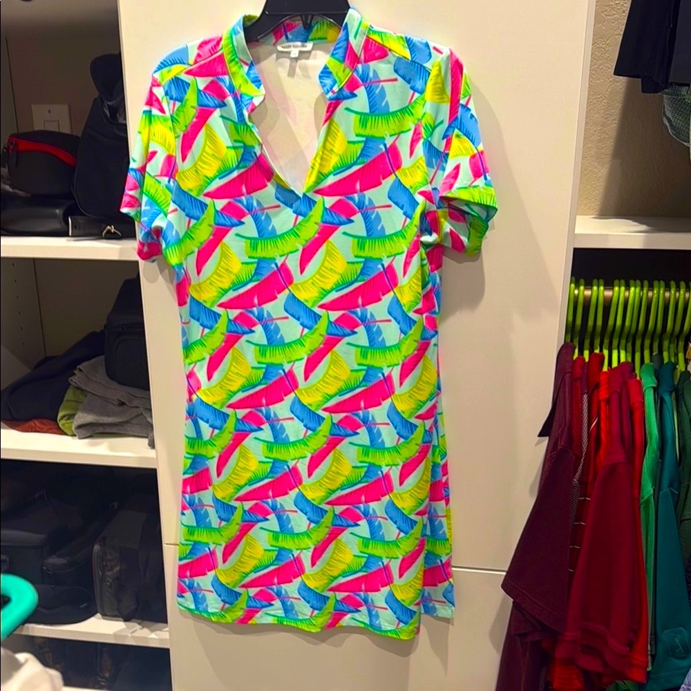 MARY SQUARE Tropical Print Women's Swim Coverup size M